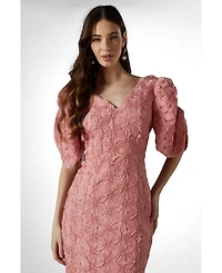 Coast Women's Floral Pleated Sleeve Pencil Dress