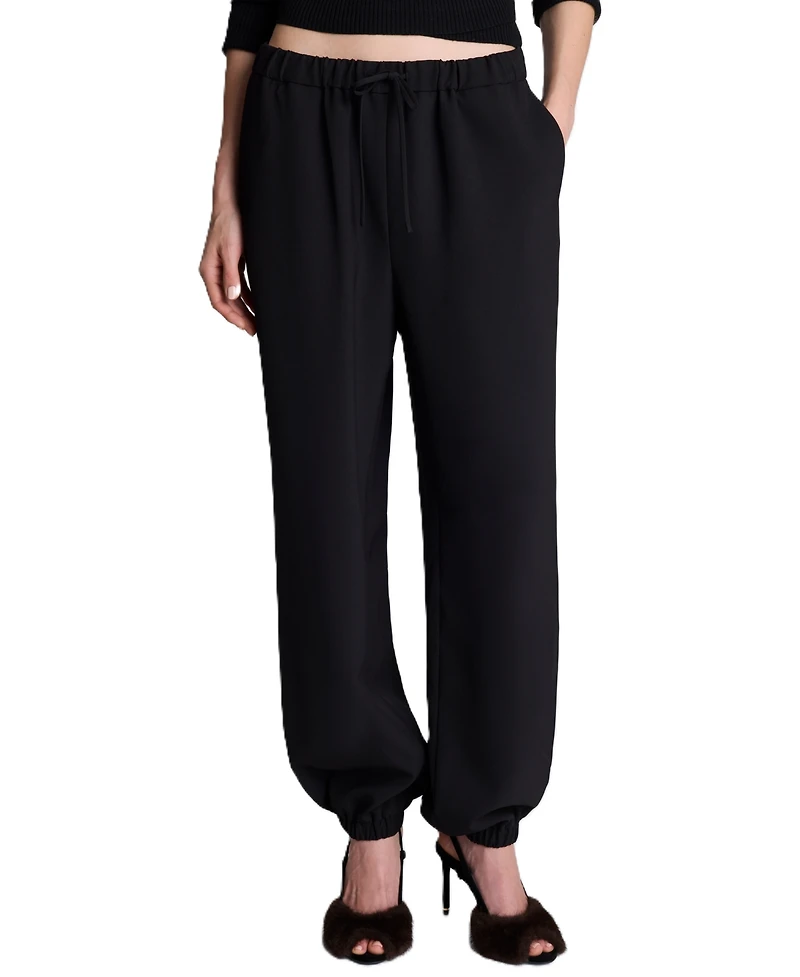 Kenneth Cole Women's Vision Twill Drawstring Jogger Pants