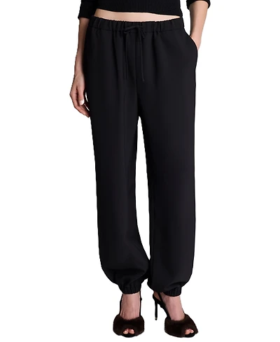Kenneth Cole Women's Vision Twill Drawstring Jogger Pants