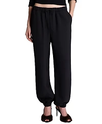 Kenneth Cole Women's Vision Twill Drawstring Jogger Pants