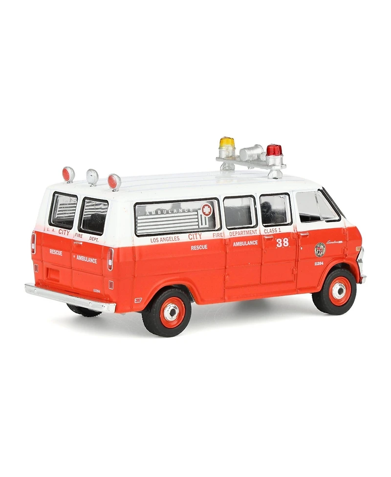 Greenlight 1/64 1969 Ford Econoline Ambulance, Los Angeles Fire Department, Fire and Rescue Series 5