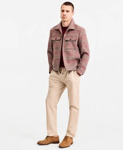Ted By Ted Baker Mens Front Zipper Plaid Pocket Jacket Grosvenor Short Sleeve Crewneck Sweater Hampstead Modern Fit Chino Solid Pants
