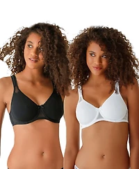 Lascana Women's 2 Pack Sheer Accent T-Shirt Bras