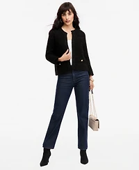 I.n.c. Women's Eyelash 3/4-Sleeve Cardigan, Macy's Exclusive