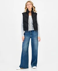Madden Girl Juniors' Mitered-Quilted Puffer Vest