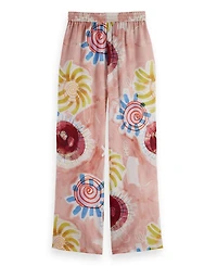 Scotch & Soda Women's Gia Mid Rise Wide Leg Elasticated Trousers