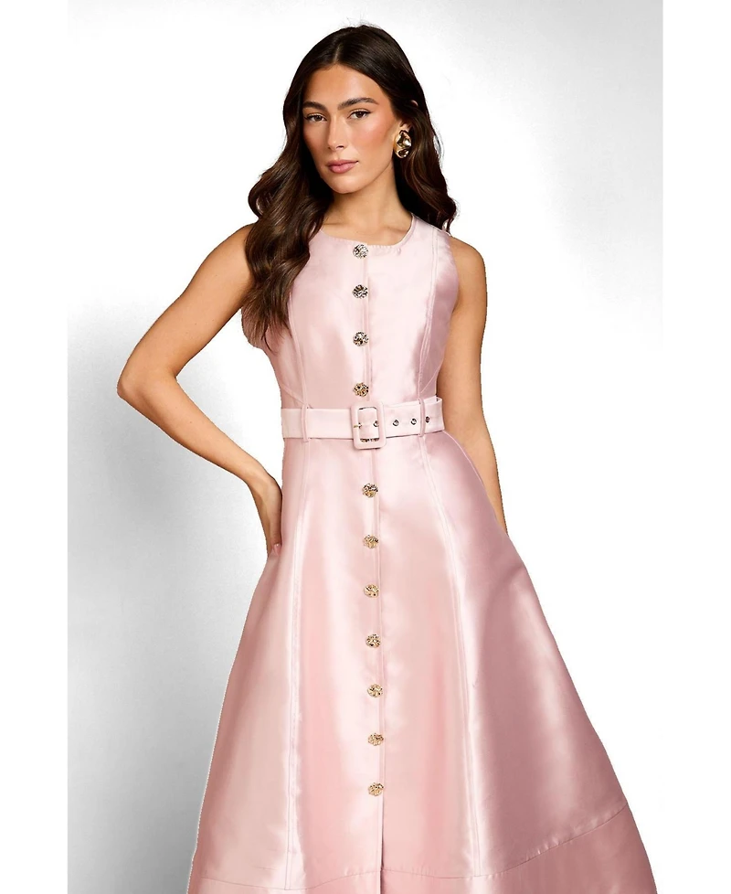 Coast Women's Button Through Belted A-Line Dress