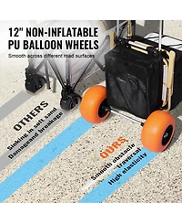 Vevor Beach Dolly with Big Wheels for Sand Solid Wheels Beach Gardening