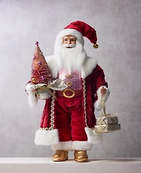 Holiday Lane Whimsy Standing Santa with Tree and Gifts, Macy's Exclusive