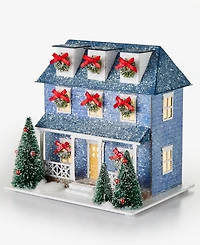 Holiday Lane Whimsy Town House with Bow Trim and Trees Decor, Macy's Exclusive