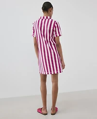 Mango Women's Striped Terry Cotton Nightgown