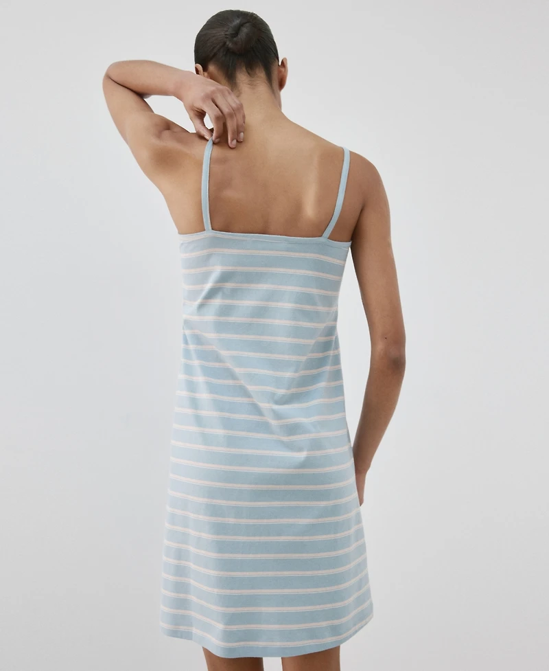 Mango Women's Striped Cotton Nightdress