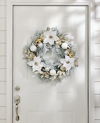 Holiday Lane Opulence Wreath with Ornaments and Flowers, Macy's Exclusive