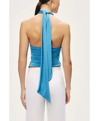 Nocturne Women's Cut-Out Draped Blouse