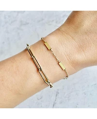 The Lovery Gold Bar Chain Bracelet 14K Gold