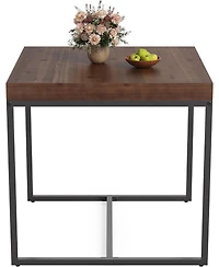Tribesigns 31.5" Square Dining Table for 2-4:2.75" thick solid fir wood tabletop.Space-saving kitchen table for small space,dining room,living room