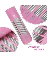 Aeelike 55-Piece Double Pointed Knitting Needles Set, 11 Sizes, 2mm to 6mm, Stainless Steel Short Knitting Needles