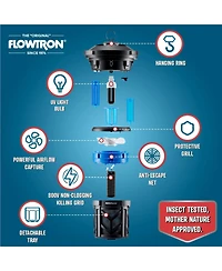 Flowtron Indoor Outdoor Bug Trap Zapper – Electric Insect Killer with Uv Light and Fan, 530SqFt