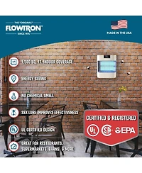 Flowtron Indoor Bug Zapper, Electric Fly Killer, 80W Uv Light, Sticky Trap, 1200 Sq Ft, Ul Certified