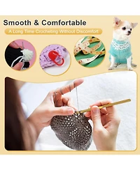 Aeelike Crochet Yarn Kit - 1093 Yards Acrylic Yarn for Knitting, Full Crochet Kit for Beginners with Aluminum Crochet Hooks, Instruction Book