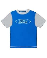 Ford Motor Company Boys Swimwear 2-Piece Rash Guard and Trunks Set