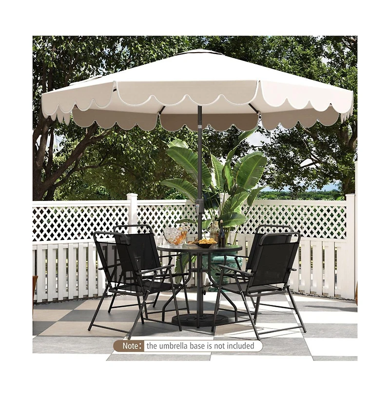 Boyel Living 10 Feet Patio Umbrella Outdoor Market Umbrella with Crank Tilt Adjustment