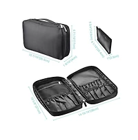 Byootique 4in1 Rolling Makeup Case with Makeup Brush Waist Bag,Professional Cosmetology Case on Wheels for Makeup Artist Travel
