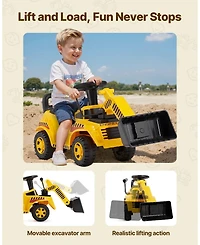 Mecale Ride On Excavator Car with Music for Toddlers 19 to 36 Months