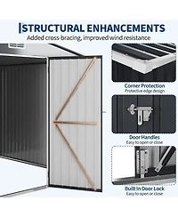 gaomon 10 x 12 ft Outdoor Storage Shed, Heavy-Duty Waterproof Tool Shed Storage with Lockable Door, Vents and Updated Frame Structure