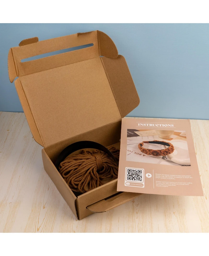 John Bead Macrame Handmade Headband Diy Kit for Beginners