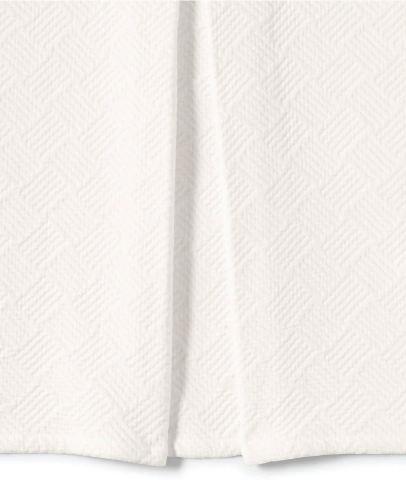 Lands' End Basketweave Cotton Matelasse Bedskirt