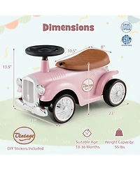 Mecale Kids Sit-to-Stand Ride-On Vehicle for 18-36 Months with Storage