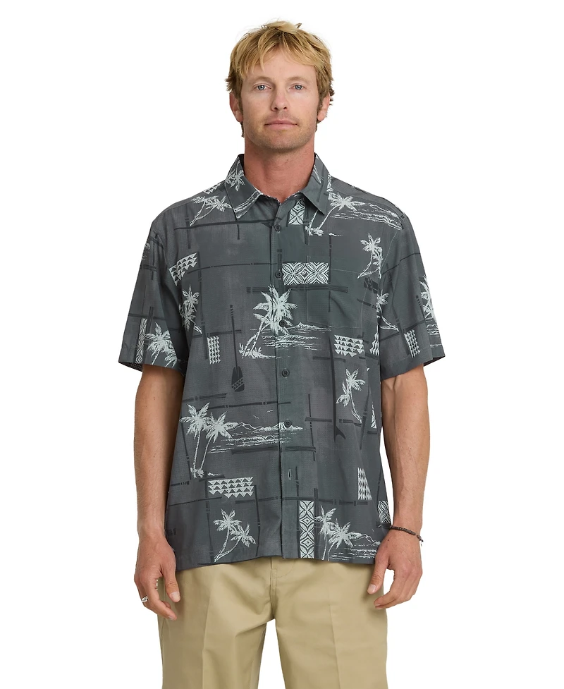 Quiksilver Waterman Men's Island Time Short-Sleeve Shirt