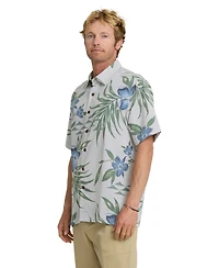 Quiksilver Waterman Men's Palapa Floral Short-Sleeve Shirt