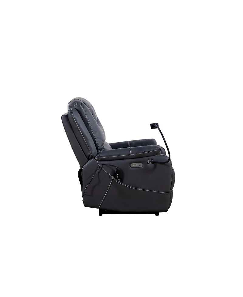 Clihome Power Reclining Sofa with Zero Gravity, Massage & Heat, Usb Ports, Phone Holder & Side Storage