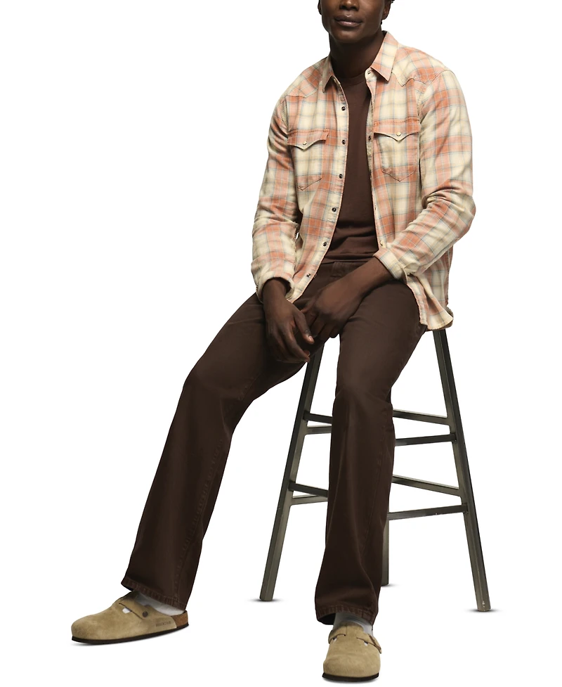 Lucky Brand's Men's Plaid Long-Sleeve Western Shirt