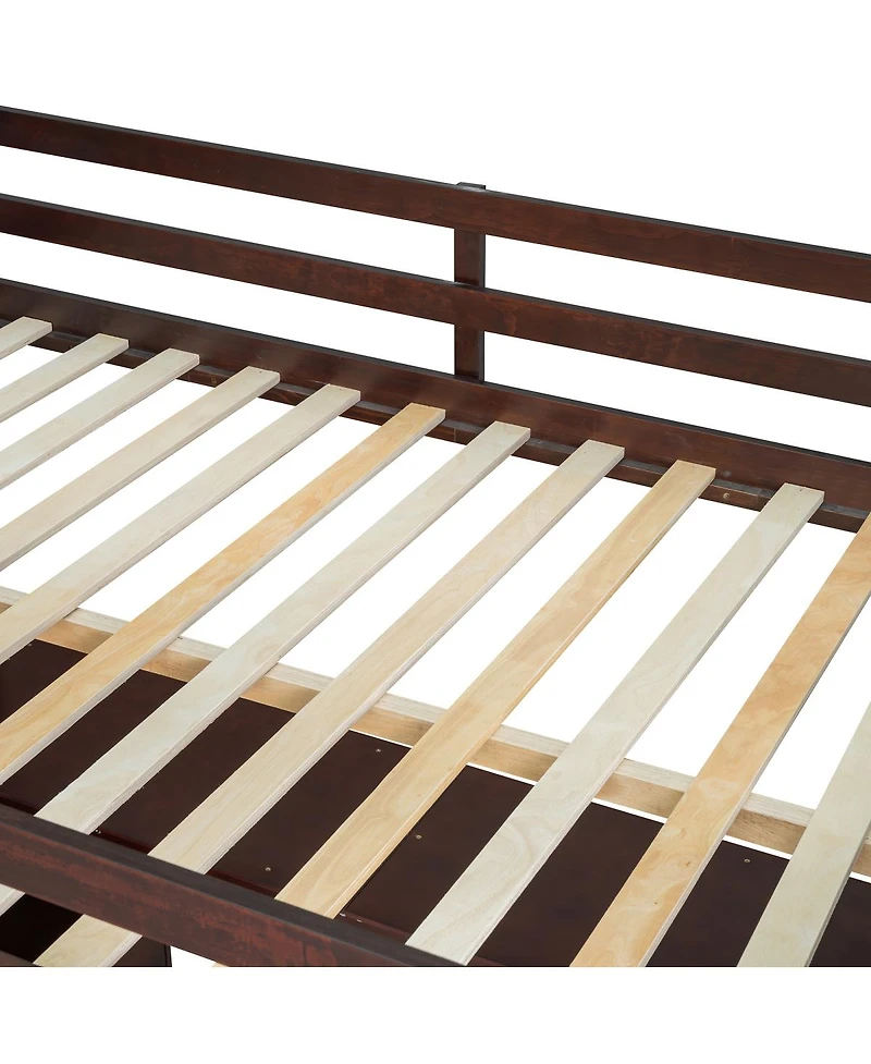 Streamdale Furniture Loft Bed with 7 Drawers 2 Shelves and Desk
