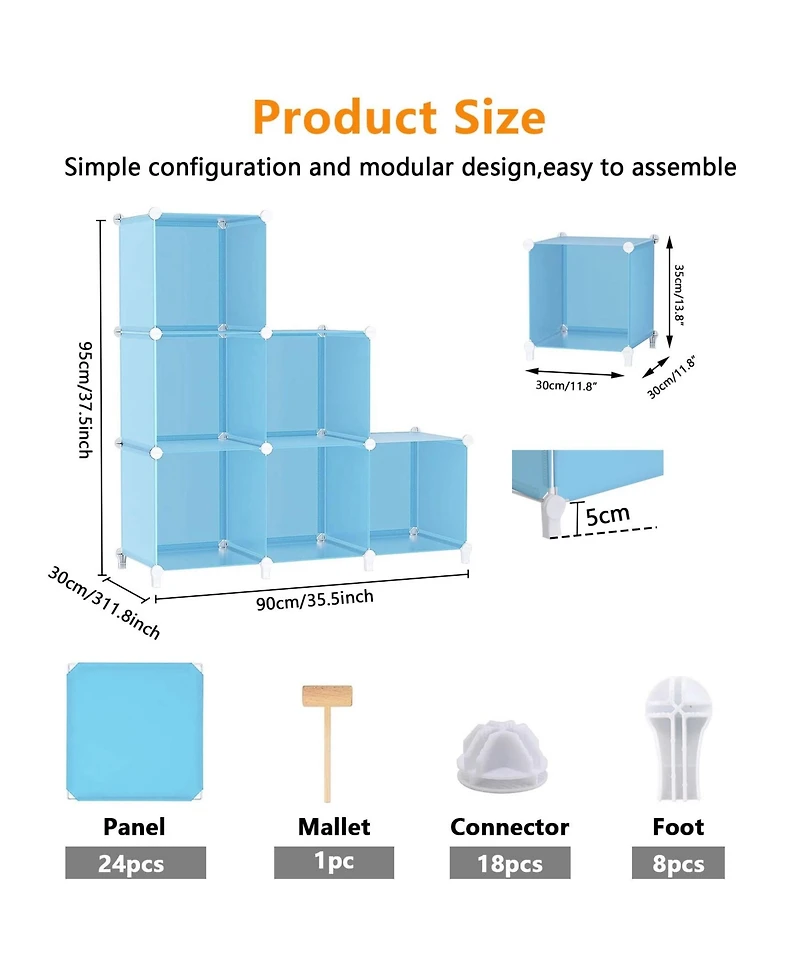 Xdovet Cube Storage Organizer Shelves Closet Stackable Plastic Shelving Bedroom Home