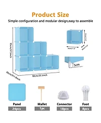 Xdovet Cube Storage Organizer Shelves Closet Stackable Plastic Shelving Bedroom Home
