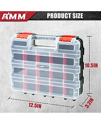Xdovet Tool Box Organizer 34 Compartments Removable Dividers