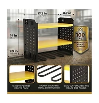 Xdovet Power Tool Organizer Wall Mount Steel Rack Drill Slots Pegboard
