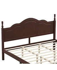Streamdale Furniture King Size Retro Wave Platform Bed Frame Dark