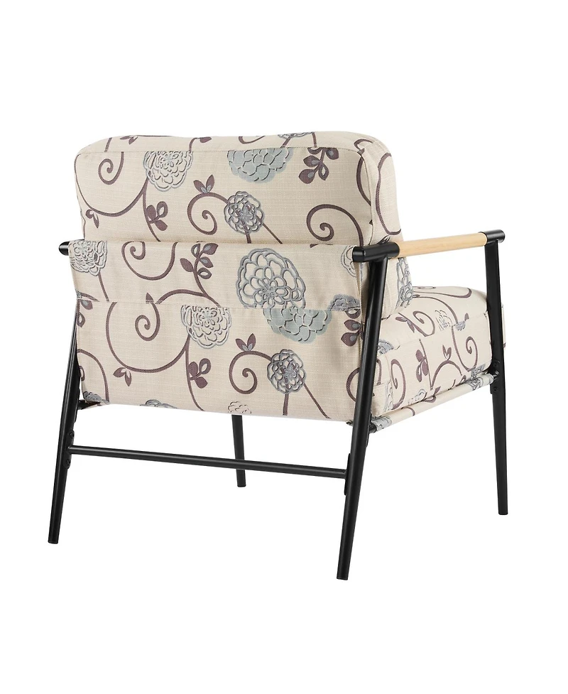 Streamdale Furniture Modern Accent Chair with Plush Cushions and Wooden Armrests