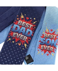 Trafalgar Men's Boy's Best Son Ever Novelty Silk Necktie