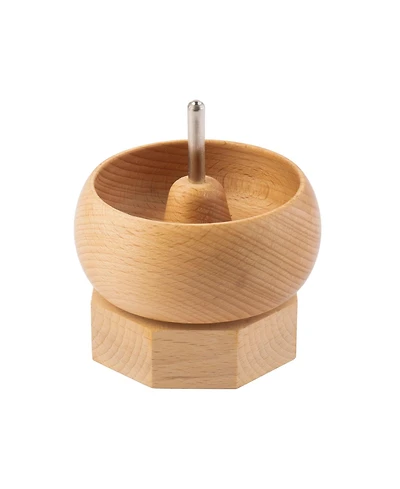 John Bead Mini Wooden Bead Spinner with 2 Beading Needles, Manual String Bead Loader, Spinning Tool for Diy Craft Jewelry Making