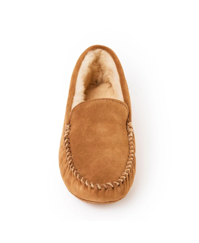 Minnetonka Men's Suede Sheepskin Soft Leather Sole Slippers