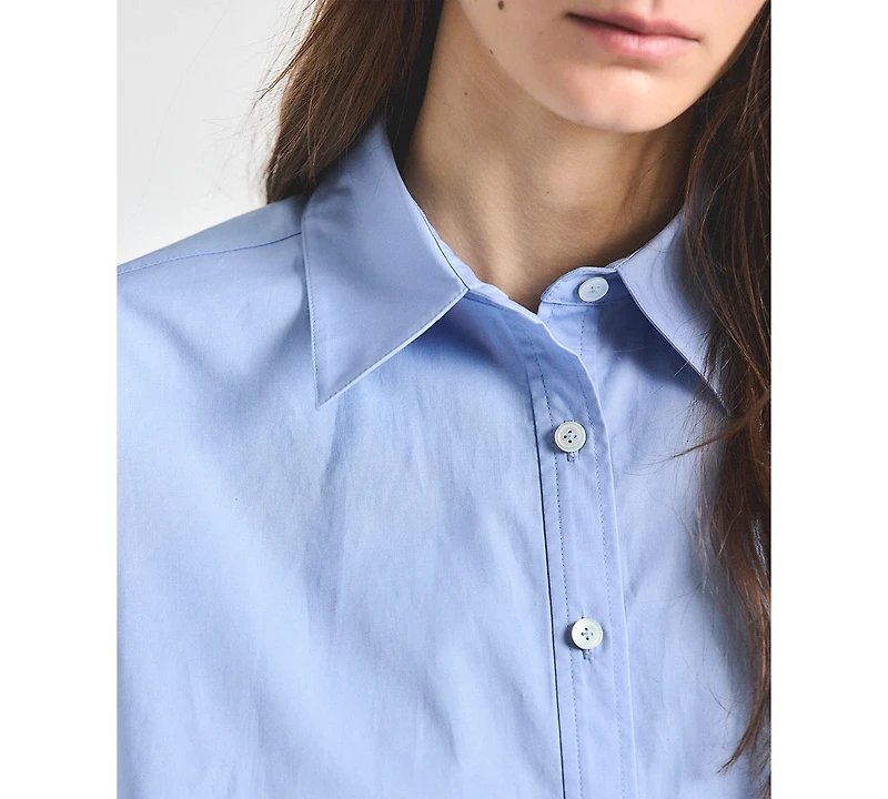 Derek Lam 10 Crosby Women's Olivia Cropped Short-Sleeve Shirt