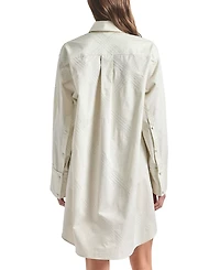 Derek Lam 10 Crosby Women's Piper Embroidered Point Collar Shirtdress