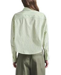 Derek Lam 10 Crosby Women's Evelina Shadow Yarn-Dyed Stripe Boxy Shirt