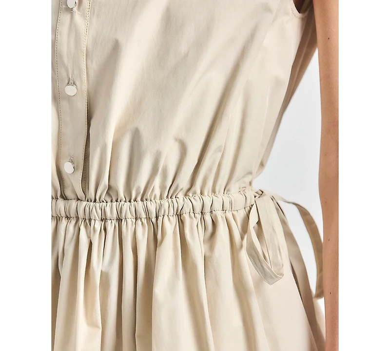 Derek Lam 10 Crosby Women's Tristan Sleeveless Drawstring Shirtdress